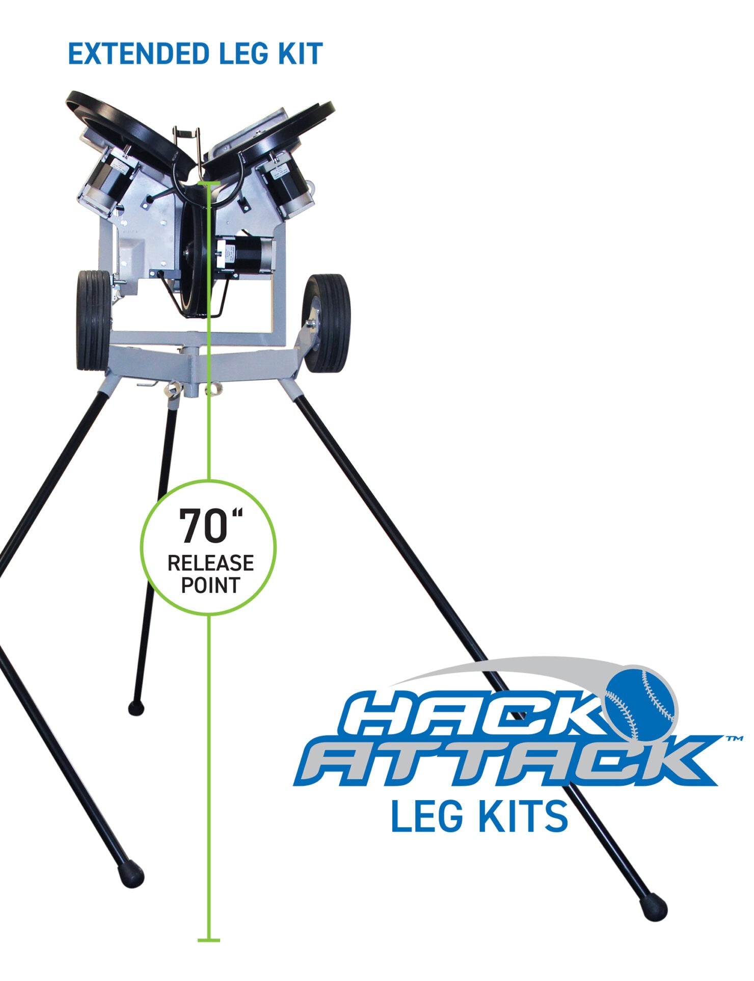 Sports Attack Extender Leg Kit for Hach Attack BB Pitching Machine