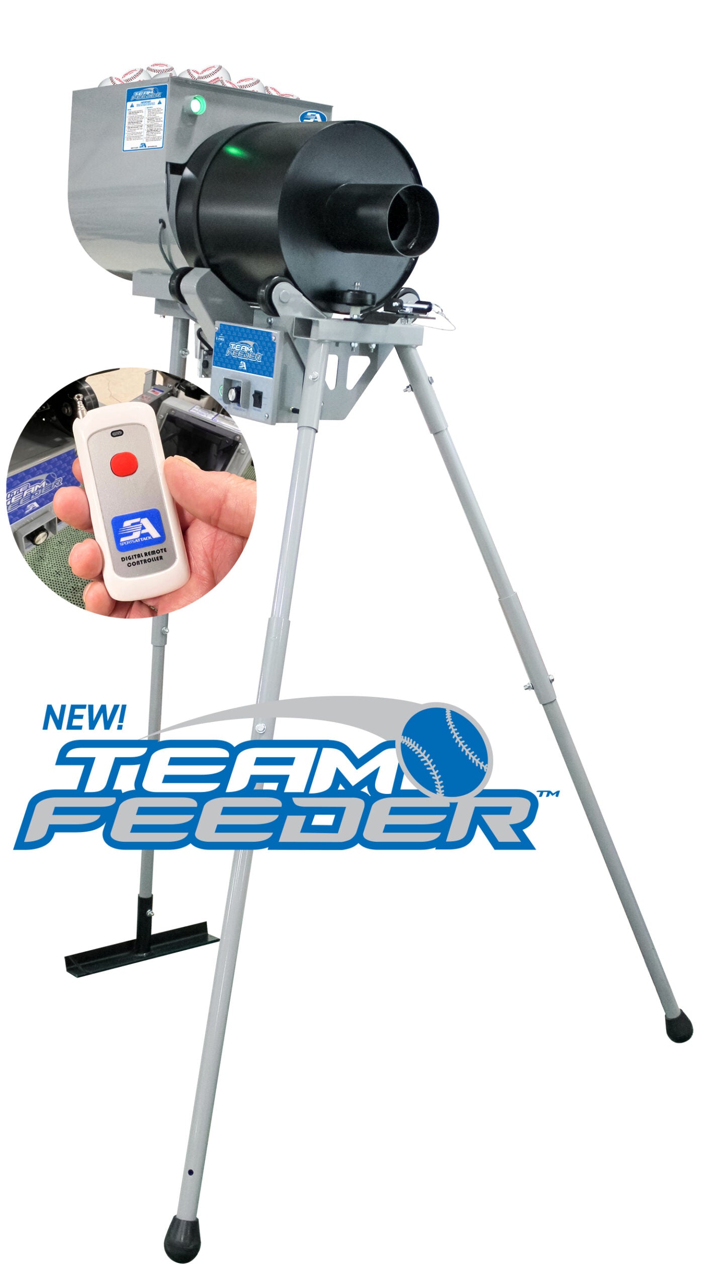Sports Attack Team Feeder with Wireless Remote for I-Hack Attack/Hack Attack Baseball