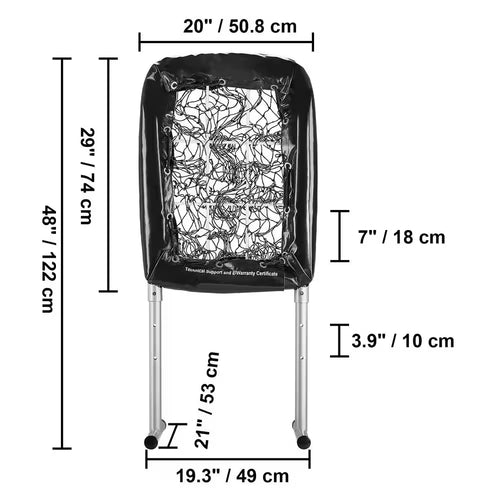 9 Hole Baseball Net 20 In. L X 30 In. W Softball Baseball Training Equipment Heavy-Duty Height Adjustable Trainer Aid